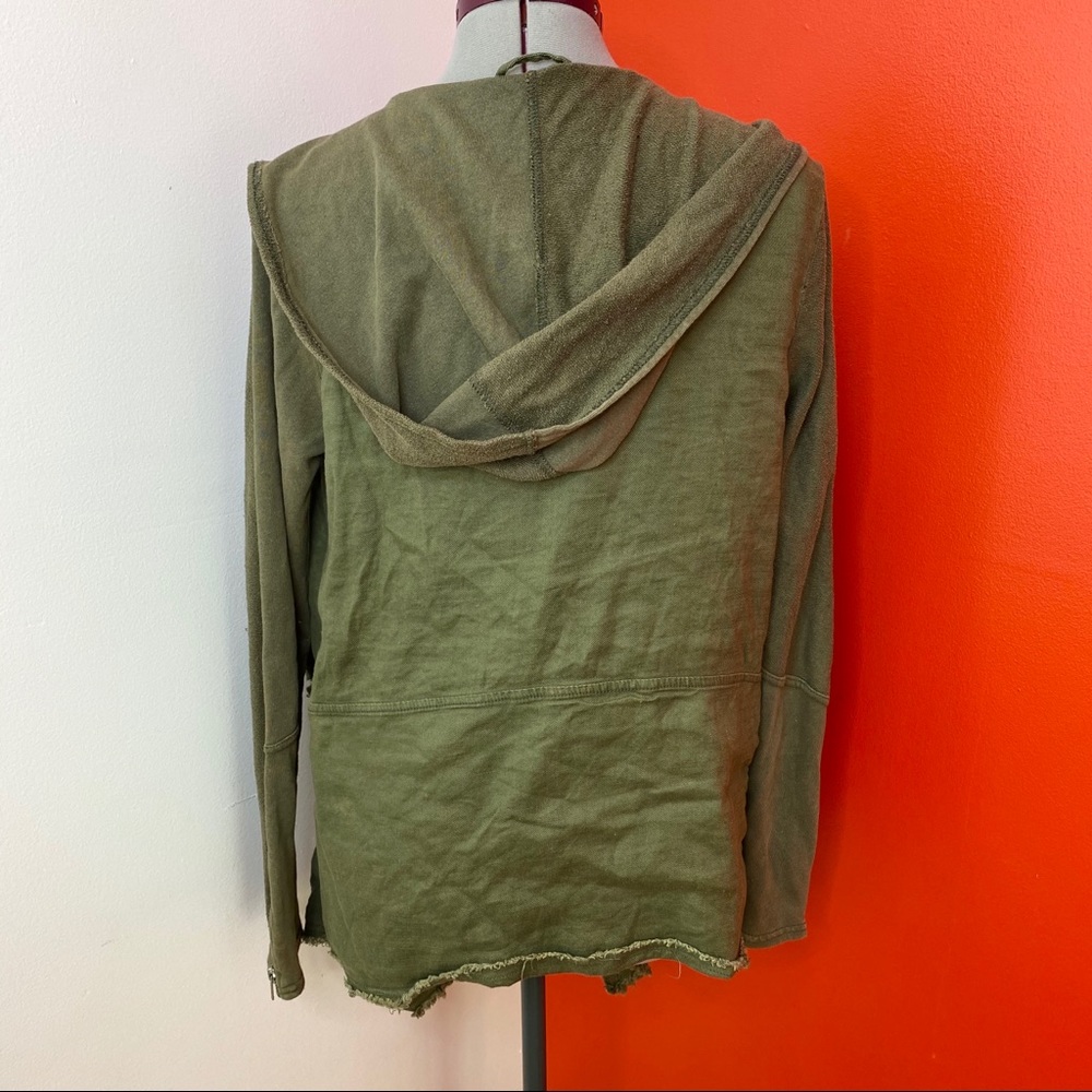 Free People Green Drippy Linen Jacket - Picture 7 of 7